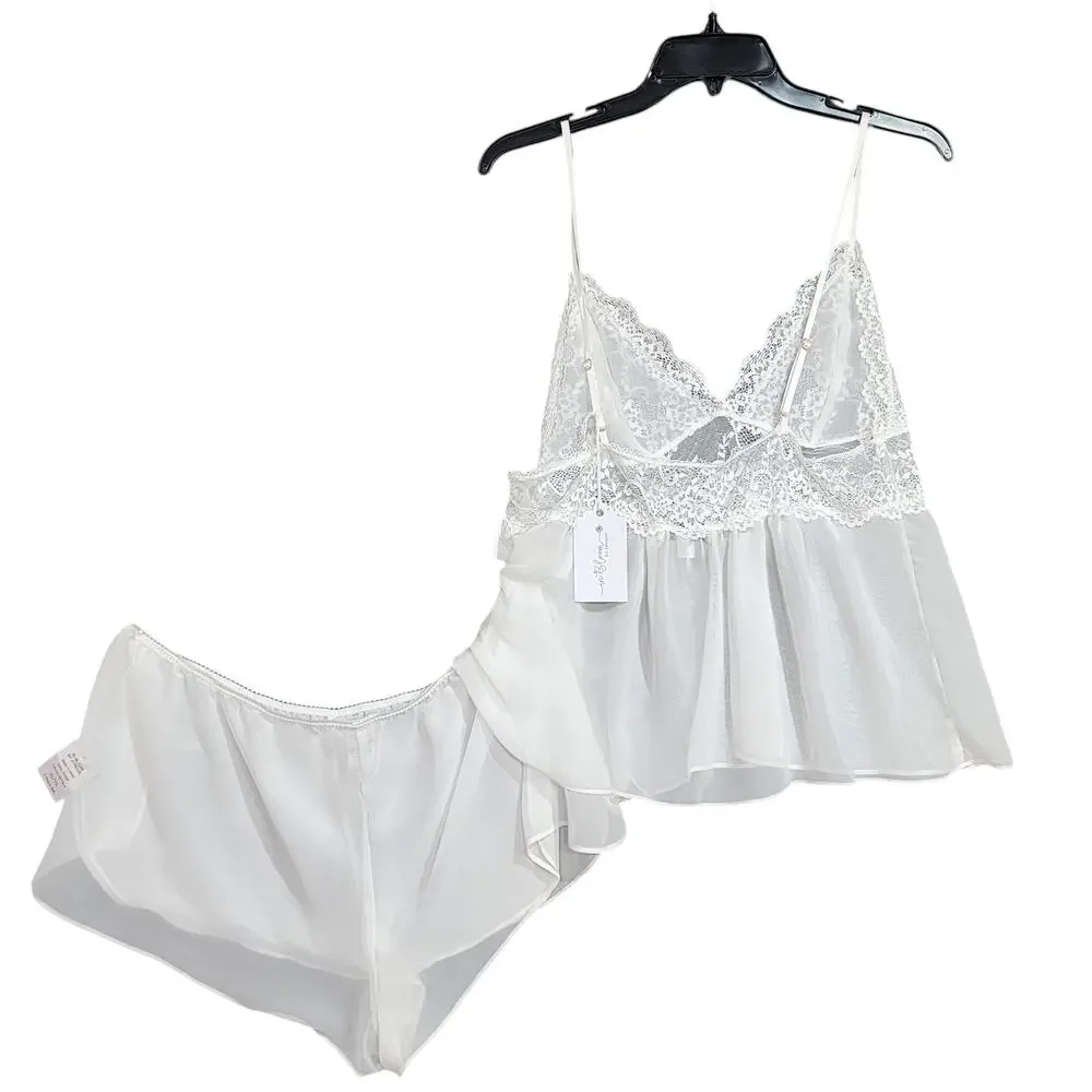In Bloom by Jonquil Lillian Camisole & Shorts Set Ivory XL‎
